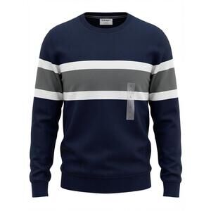 Old Navy Men's Crew Neck Sweater with Stripes, Size L